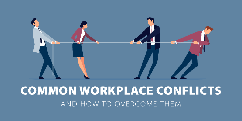 Common Workplace Conflicts and How to Overcome Them Graphic