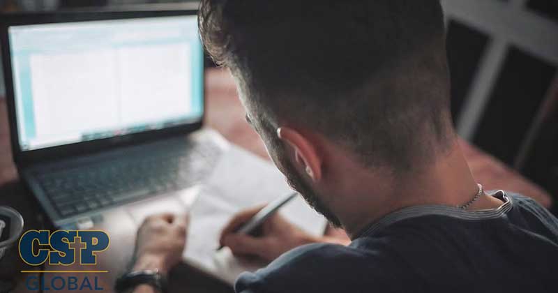 student on laptop